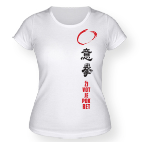 Majica ženska Yi Quan – Život je pokret 1 (sito štampa)